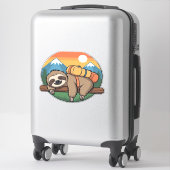 Funny Sloth Hiking Classic T-Shirt_1 Aufkleber (Koffer)