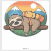 Funny Sloth Hiking Classic T-Shirt_1 Aufkleber (Blatt)