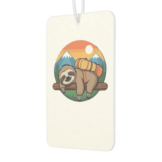 Funny Sloth Hiking Classic T-Shirt_1 Autolufterfrischer (Links)