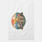 Funny Sloth Hiking Classic T-Shirt_1 Geschirrtuch (Vertikal)