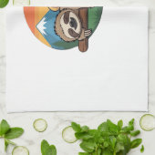 Funny Sloth Hiking Classic T-Shirt_1 Geschirrtuch (Gefaltet)