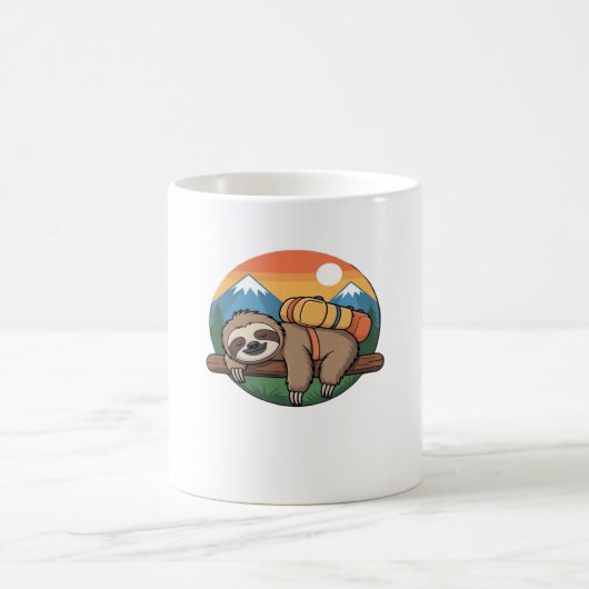 Funny Sloth Hiking Classic T-Shirt_1 Kaffeetasse (Mittel)
