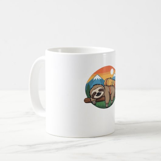 Funny Sloth Hiking Classic T-Shirt_1 Kaffeetasse (Vorderseite Links)