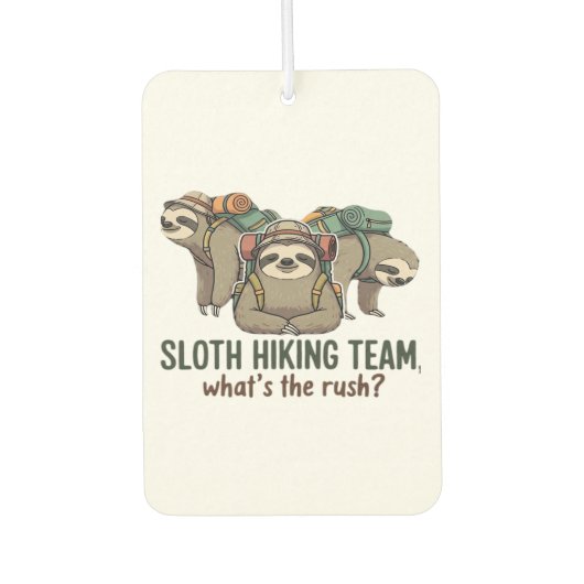 Funny Sloth Hiking Classic T-Shirt_5 Autolufterfrischer (Vorderseite)