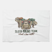 Funny Sloth Hiking Classic T-Shirt_5 Geschirrtuch (Horizontal)