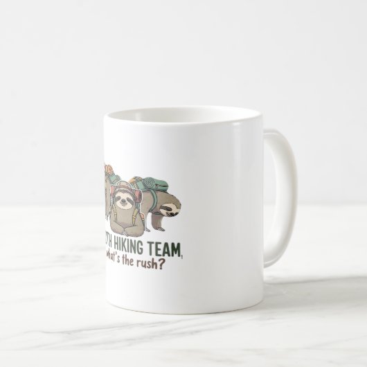 Funny Sloth Hiking Classic T-Shirt_5 Kaffeetasse (VorderseiteRechts)