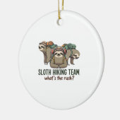 Funny Sloth Hiking Classic T-Shirt_5 Keramik Ornament (Links)