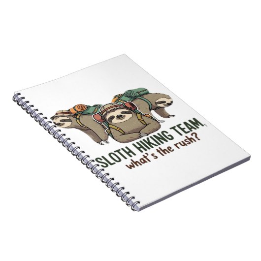 Funny Sloth Hiking Classic T-Shirt_5 Notizblock (Rechte Seite)