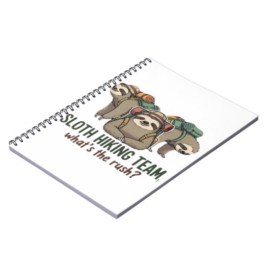 Funny Sloth Hiking Classic T-Shirt_5 Notizblock (Linke Seite)