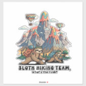 Funny Sloth Hiking Classic T-Shirt_7 Aufkleber (Blatt)