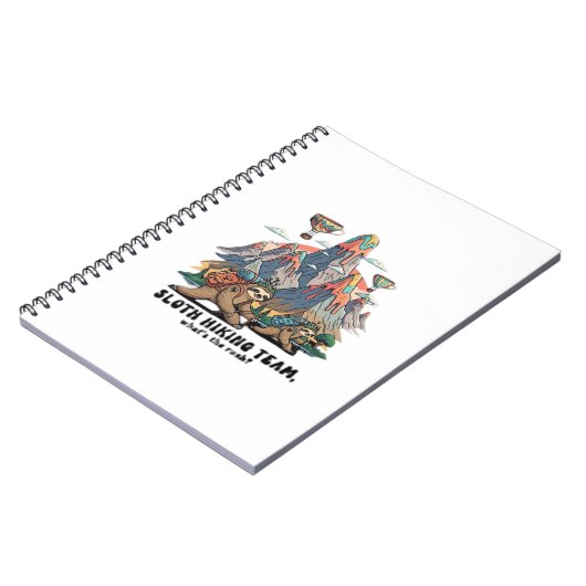 Funny Sloth Hiking Classic T-Shirt_7 Notizblock (Linke Seite)