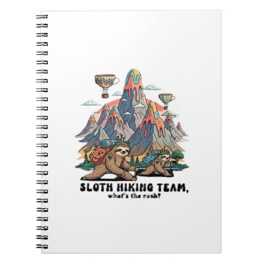 Funny Sloth Hiking Classic T-Shirt_7 Notizblock (Vorderseite)