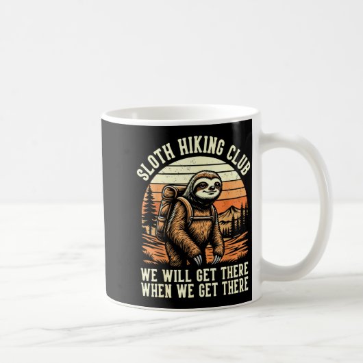 Funny Sloth Hiking Club Outdoor Hiker Men Women Vi Kaffeetasse (Rechts)