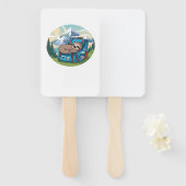 Funny Sloth Hiking Oversized T-Shirt Fächer (Vorne und Hinten)