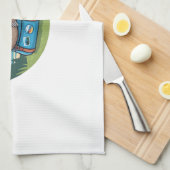 Funny Sloth Hiking Oversized T-Shirt Geschirrtuch (Viertel Falte)