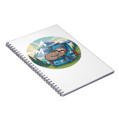 Funny Sloth Hiking Oversized T-Shirt Notizblock (Rechte Seite)