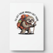 Funny Sloth Hiking Team - Slow and Steady Classic  Fotoplatte (Vorderseite)