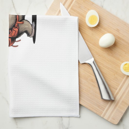 Funny Sloth Hiking Team - Slow and Steady Classic  Geschirrtuch (Viertel Falte)