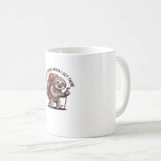 Funny Sloth Hiking Team - Slow and Steady Classic Kaffeetasse (VorderseiteRechts)