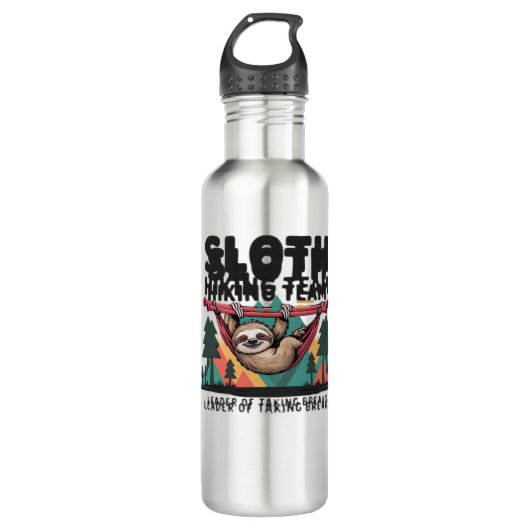 Funny Sloth Hiking - This funny sloth hiking gift  Edelstahlflasche (Vorderseite)