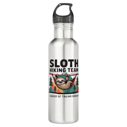 Funny Sloth Hiking - This funny sloth hiking gift  Edelstahlflasche (Vorderseite)
