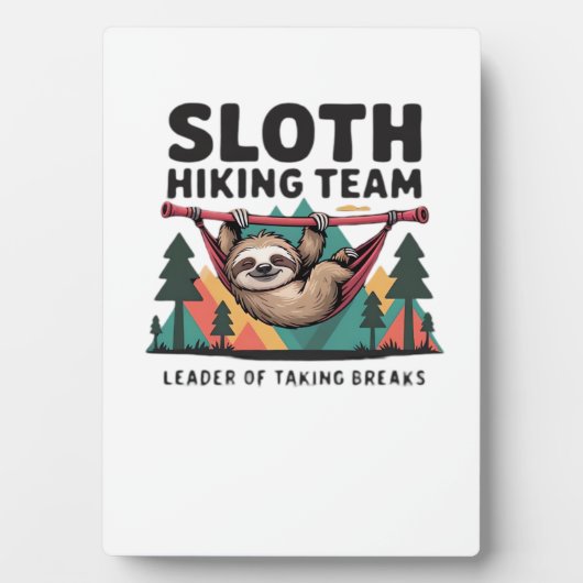 Funny Sloth Hiking - This funny sloth hiking gift  Fotoplatte (Vorderseite)
