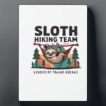 Funny Sloth Hiking - This funny sloth hiking gift  Fotoplatte<br><div class="desc">Funny Sloth Hiking - This funny sloth hiking gift is perfect for hikers,  campers,  nature lovers,  and anyone who enjoys humor,  mountains,  and lazy outdoor adventures. Classic T-Shirt_1</div>