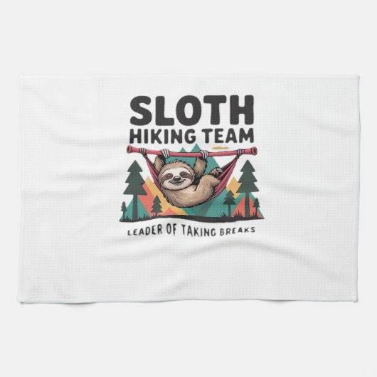 Funny Sloth Hiking - This funny sloth hiking gift  Geschirrtuch (Horizontal)