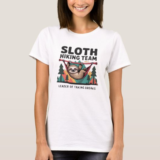 Funny Sloth Hiking - This funny sloth hiking gift T-Shirt (Vorderseite)