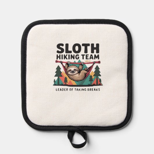 Funny Sloth Hiking - This funny sloth hiking gift Topflappen (Vorderseite)