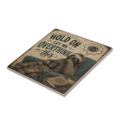 Funny Sloth Hold On Let Me Overthink This | Rustic Fliese (Seite)