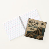 Funny Sloth Hold On Let Me Overthink This | Rustic Notizblock (Innenseite)