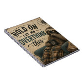 Funny Sloth Hold On Let Me Overthink This | Rustic Notizblock (Rechte Seite)