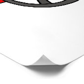 Funny Sloth in Red Wagon gepulst von Llama Poster (Ecke)