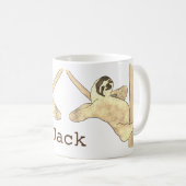 Funny Sloth in Tree Chill Tierischer Spaß Jack Kaffeetasse (VorderseiteRechts)