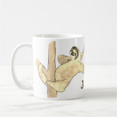 Funny Sloth in Tree Chill Tierischer Spaß Jack Kaffeetasse (Links)