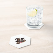 Funny Sloth in Witch Hat geniessen Donuts - Niedli Untersetzer (Vor Ort)