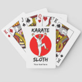 Funny Sloth Karate Japan Flag Spielkarten (Rückseite)