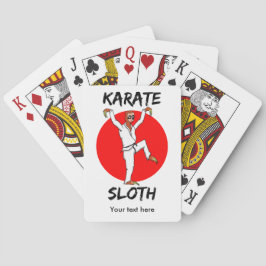 Funny Sloth Karate Japan Flag Spielkarten