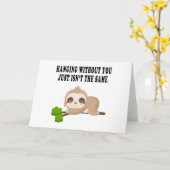 Funny Sloth Karte (Gelbe Blume)