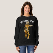 Funny Sloth Kung Fu Nickerchen Sloth Lazy Sweatshirt (Vorne ganz)