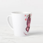 Funny Sloth Latte Tasse - Benutzerdefinierter Text (Linke Ecke)