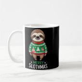 Funny Sloth Lover Christmas Merry Slothmas Ugly Ho Kaffeetasse (Links)