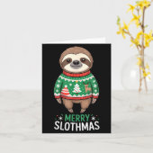 Funny Sloth Lover Christmas Merry Slothmas Ugly Ho Karte (Gelbe Blume)