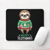 Funny Sloth Lover Christmas Merry Slothmas Ugly Ho Mousepad (Mit Mouse)