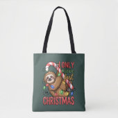Funny Sloth Lover Weihnachts-Süße Tier Xmas Tasche (Vorderseite)