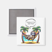 Funny Sloth Magnet (Vorderseite/Rückseite)