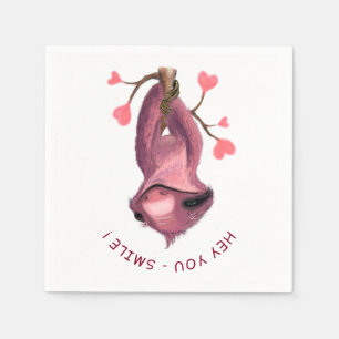 Funny Sloth Napkins Smile - Benutzerdefinierter Te Serviette