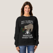 Funny Sloth nicht zu belästigen ich total Sweatshirt (Vorne ganz)