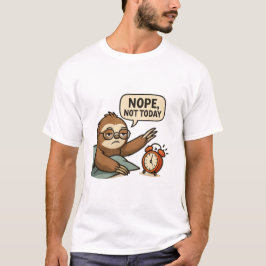 Funny Sloth “Nope, Not Today” Lazy Mood T-Shirt